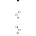 TFS 6 LT PENDANT 6x6wG9max KIT L1200 W265 H265 TEX 2m BLACK/ CLEAR PRISM PATTERN