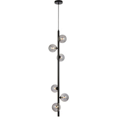 TFS 6 LT PENDANT 6x6wG9max KIT L1200 W265 H265 TEX 2m BLACK/ SMOKE PATTERN