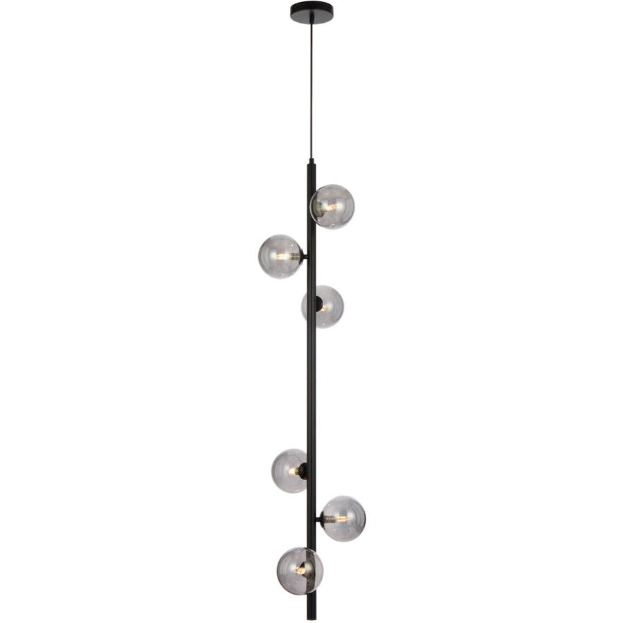 TFS 6 LT PENDANT 6x6wG9max KIT L1200 W265 H265 TEX 2m BLACK/ SMOKE PATTERN