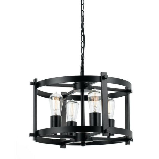 TFS 46 PENDANT 4x25wE27max D:460 H:260cab1.3 BLACK MATT