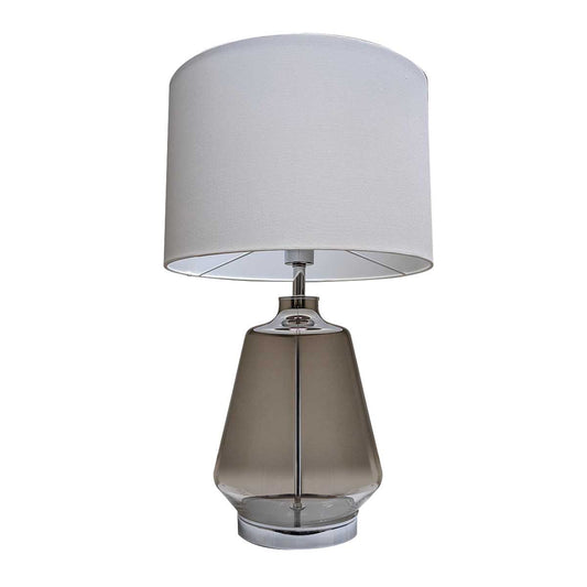 TFS TABLE LAMP 25wE27max D:400 H:630 cable:2.0m LINE SW SMOKE OMBRE/WHITE SHADE