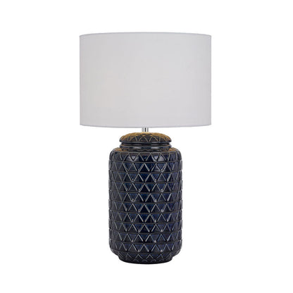TFS CERAMIC TABLE LAMP 25wE27max D:300 H:530 BLUE/WHITE