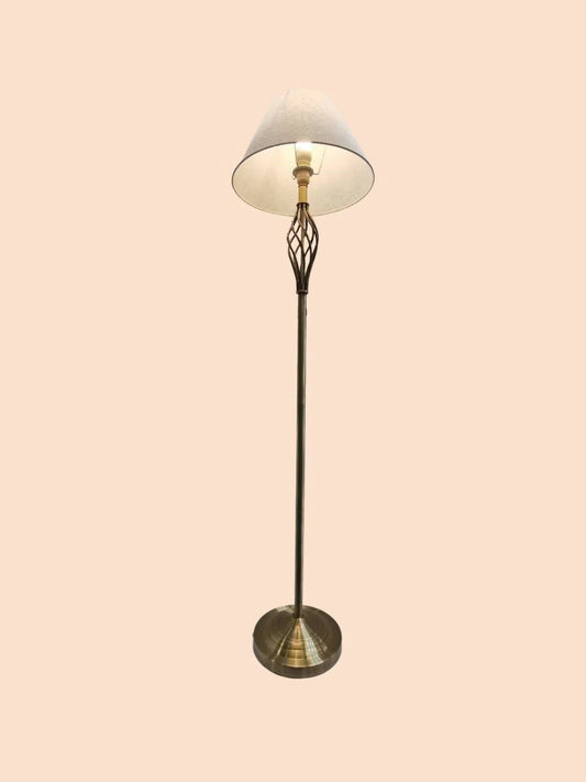 150cm Antique Brass Floor Lamp Timeless Elegance