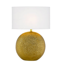 TFS CERAMIC TABLE LAMP 25wE27max H:460 D:320 GOLD/WHITE