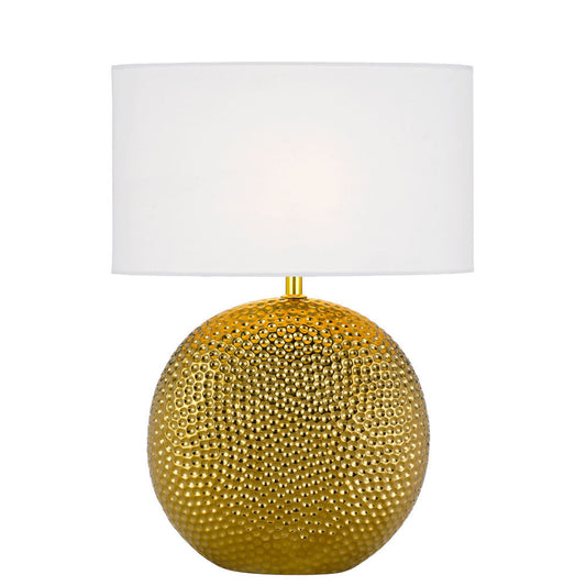 TFS CERAMIC TABLE LAMP 25wE27max H:460 D:320 GOLD/WHITE