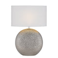 TFS CERAMIC TABLE LAMP 25wE27max H:460 D:320 SILVER/WHITE