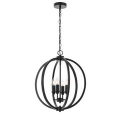 TFS PENDANT 4 x 25wE14 D:470 H:590 C:2M BLACK MATT
