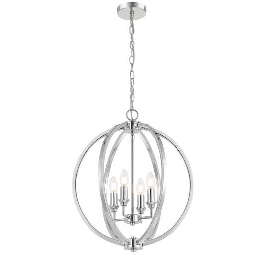 TFS PENDANT 4 x 25wE14 D:470 H:590 C:2M CHROME