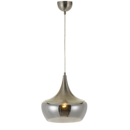 TFS 30 PENDANT 40wE27max D:300H:270 cab:1.5m NICKEL/SMOKE GLASS