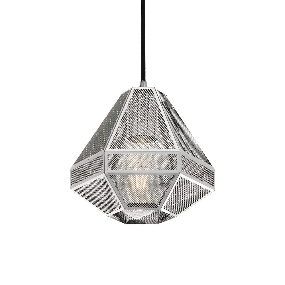 TFS 20 PENDANT 25wE27max D200 H185 CHROME - BK CLOTH cable1.5