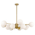 TFS 12LT PENDANT 12x25wE27 D:1050 H:185 ANTI GOLD & OPAL MATT ROD:2*600+1*300