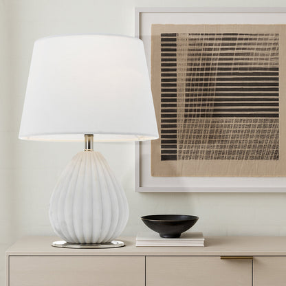 TFS TABLE LAMP 40wE27max D:260 H:400 NK WHITE WHITE