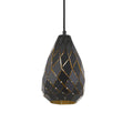 TFS 15 PENDANT 25wE27max D:150 H:240 GUN METAL/BLACK TEXTILE CABLE: 2.0m
