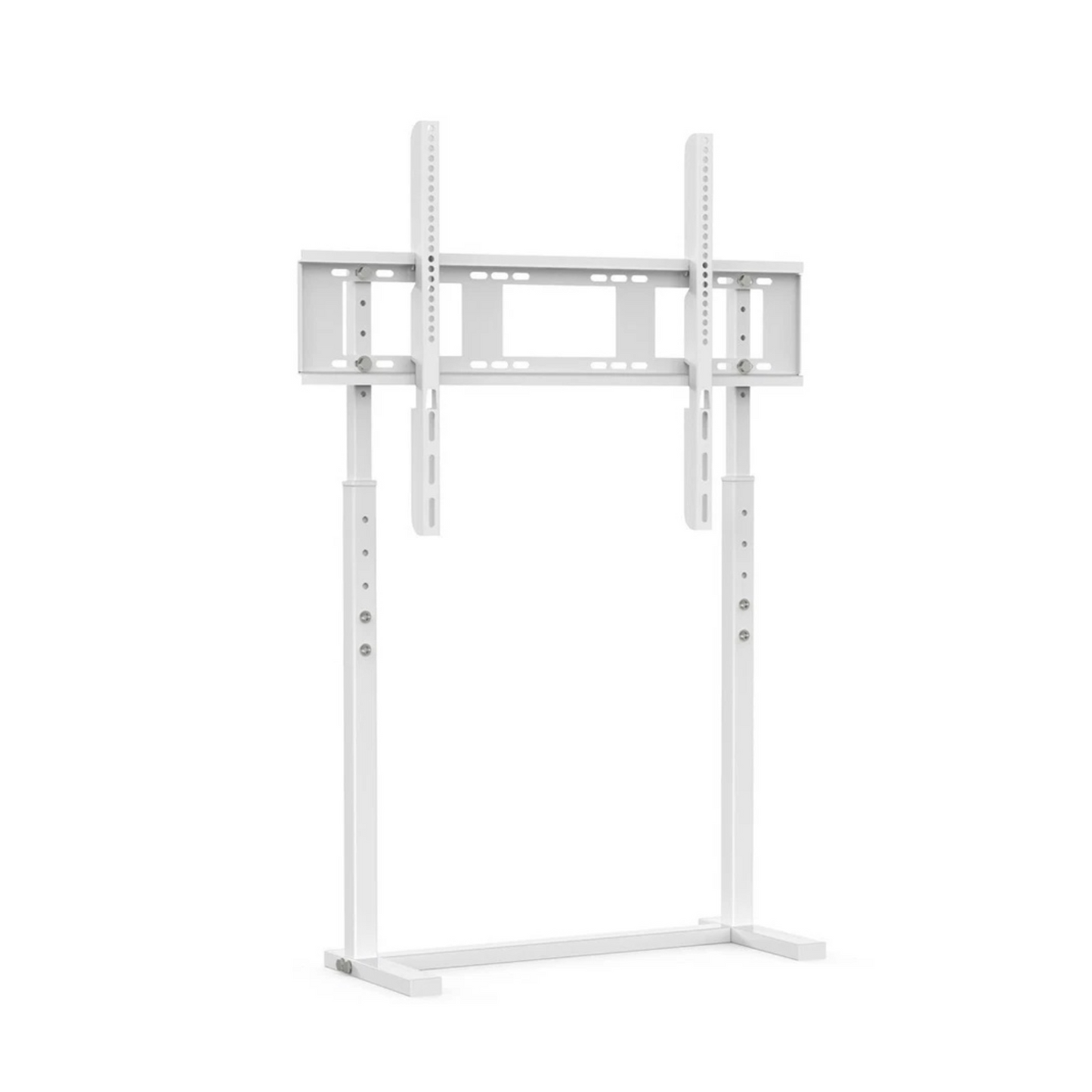 White Adjustable Freestanding TV Stand for 32–100 Inch Screens with Cable Management