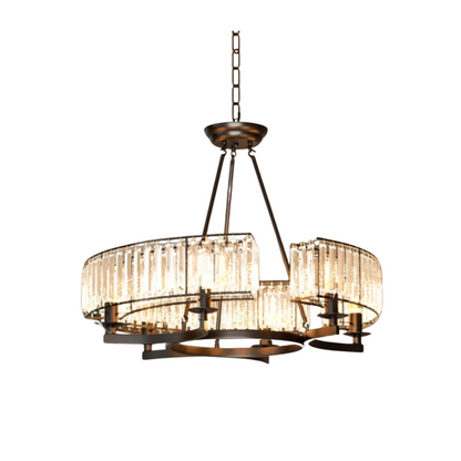 Black Crystal Chandelier with 6 E14 LED Lights