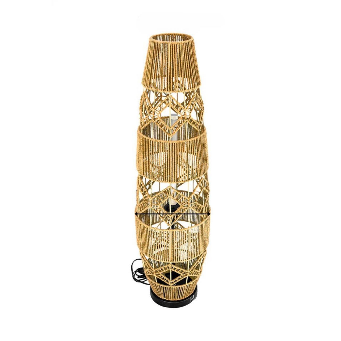 Natural Rattan Handcrafted LED Floor Lamp 93.5cm