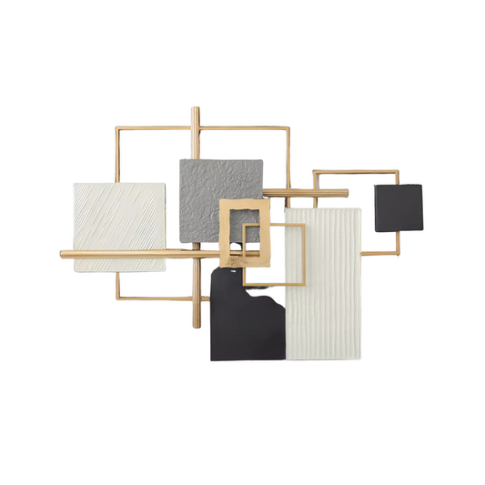 Multicolour 125cm Metal Wall Mirror with Unique Pattern Design for Modern Homes