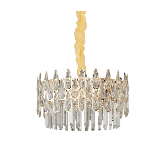 40cm Round Crystal Chandelier with Warm Glow