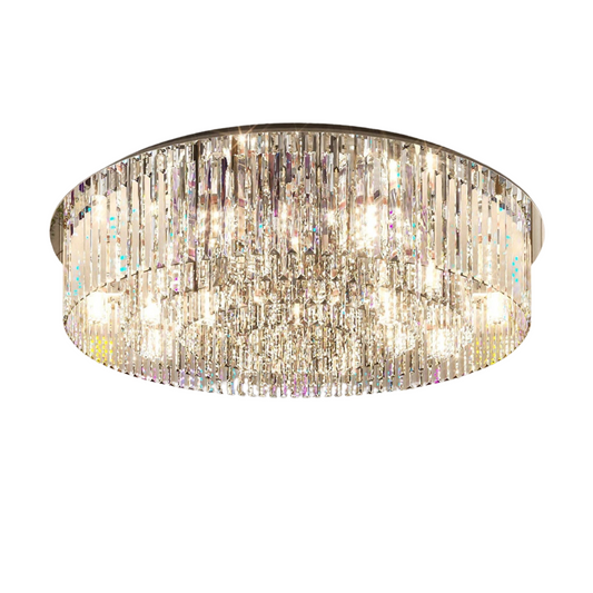 60cm Gray Crystal Statement Chandelier for Home Décor