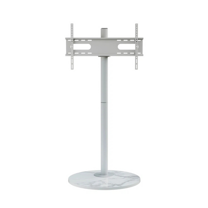 White 40-75 Inch Swivel TV Floor Stand with Sintered Stone Base and Height Adjust