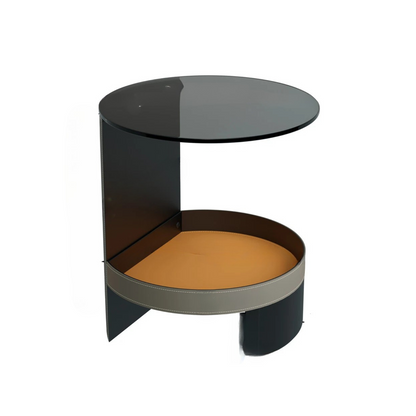 Buy 2-Tier Leather Side Table Online