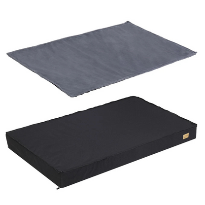 P&P Deep Gray Orthopedic Dog Bed With Foam Cushion And Washable Waterproof Cover