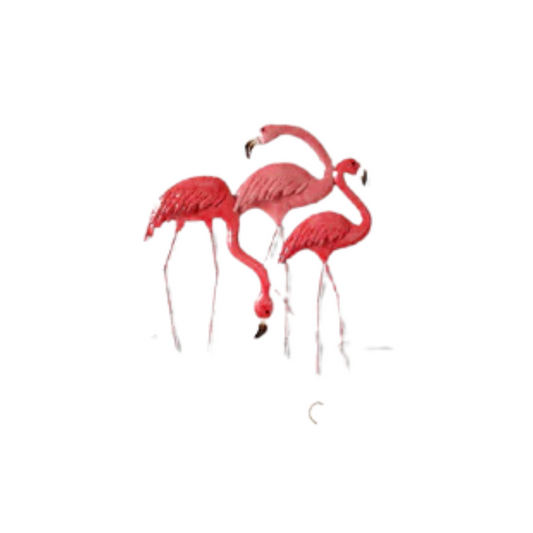 Pink Flamingo Metal Wall Art with Coastal-Inspired Design and Durable Frame Construction