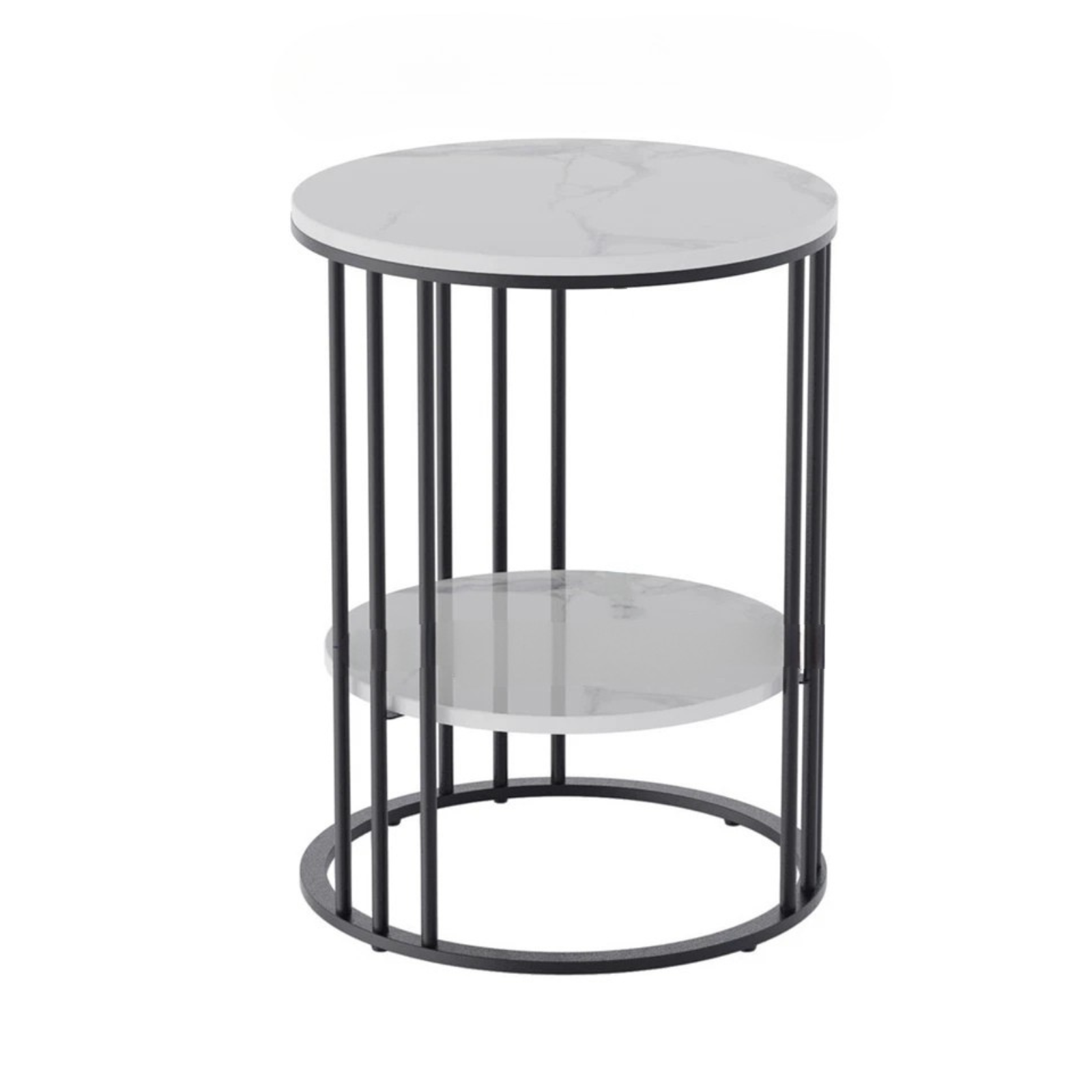 Buy Heavy Duty Marble Side Table with Shelf Australia