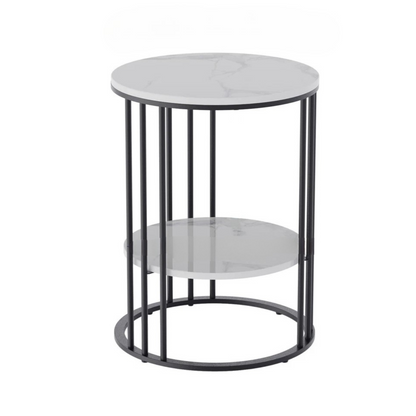 Buy Heavy Duty Marble Side Table with Shelf Australia