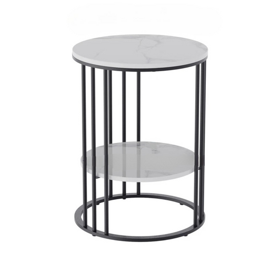 Buy Heavy Duty Marble Side Table with Shelf Australia