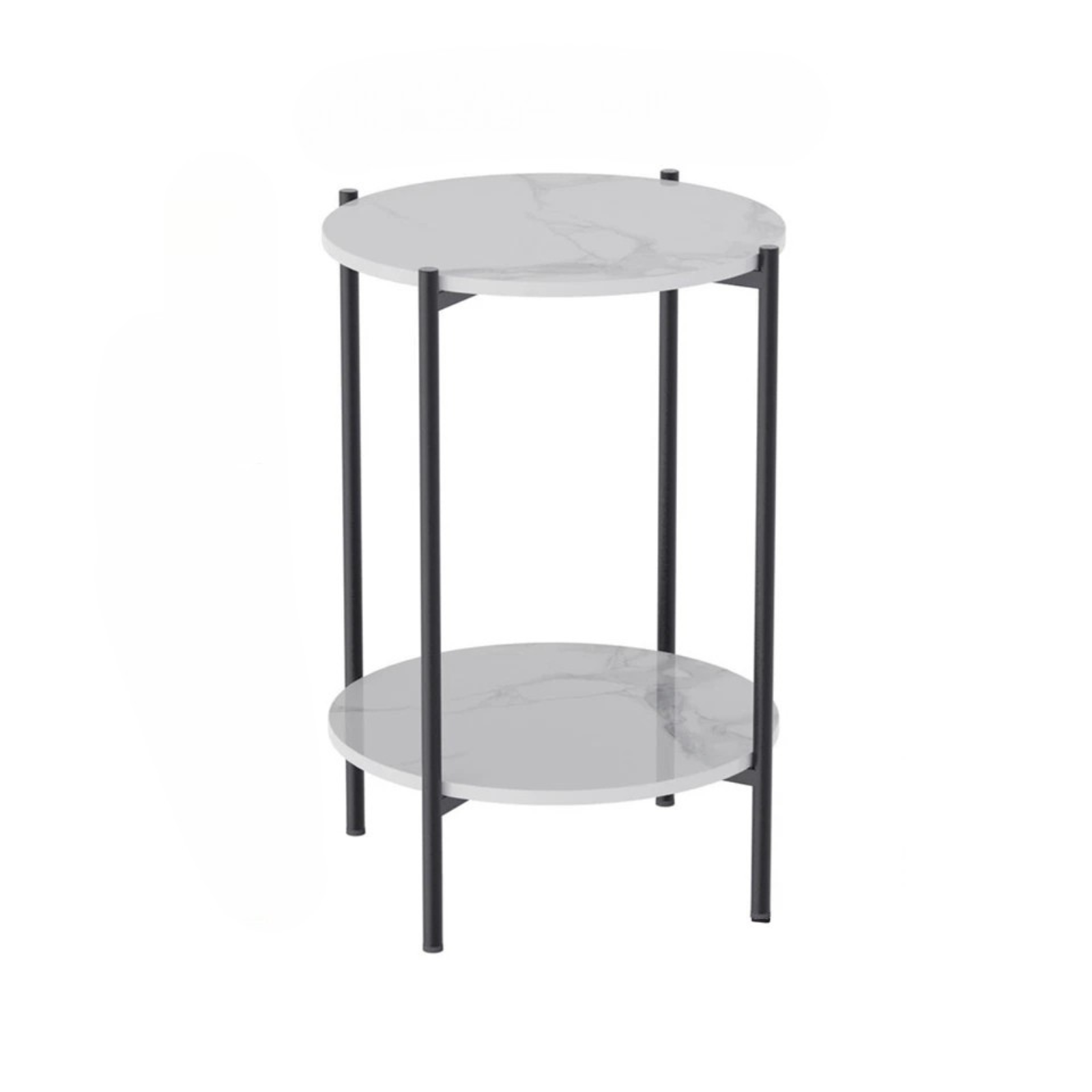 Buy High Gloss Marble Side Table with Iron Frame AU