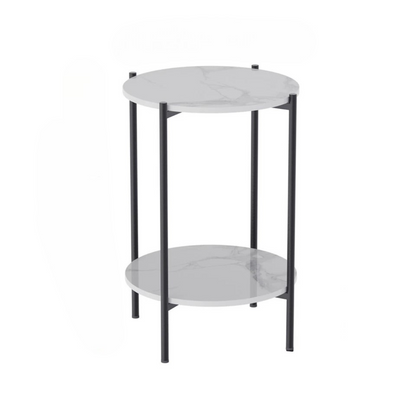 Buy High Gloss Marble Side Table with Iron Frame AU