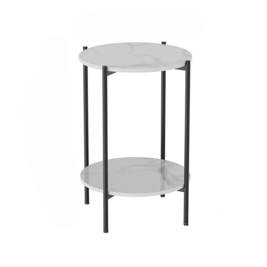 Buy High Gloss Marble Side Table with Iron Frame AU