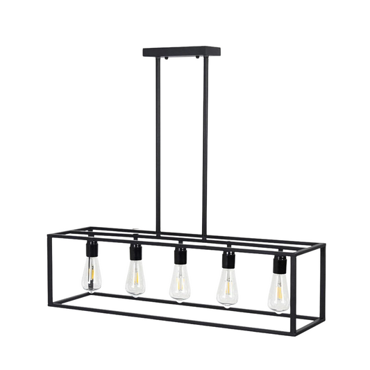 Vintage Industrial 5-Light Black Ceiling Pendant Lamp