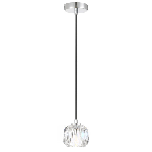 TFS 1 PENDANT 3wG9LED D110 cab2.0 CHROME / CRYSTAL / NO GLOBE