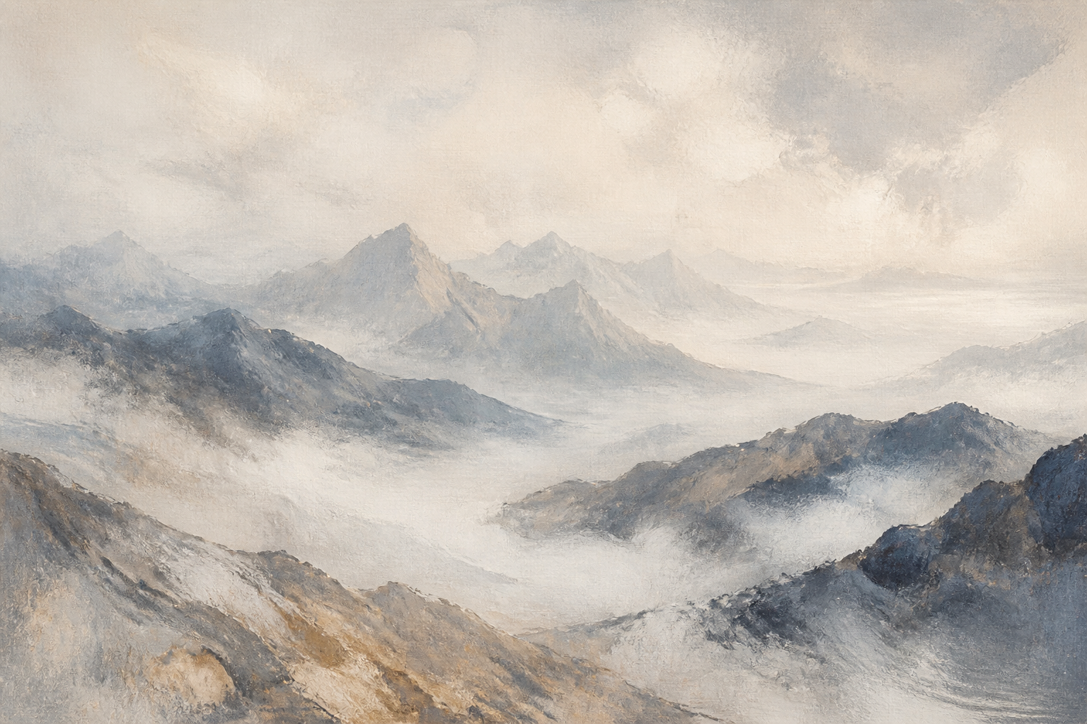Alpine Haze horizontal landscape artwork