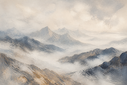 Alpine Haze horizontal landscape artwork