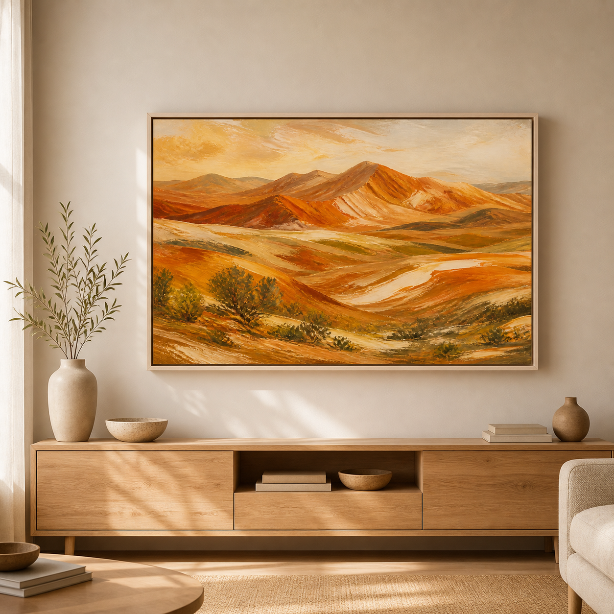 Amber Range birch floating frame landscape lifestyle view
