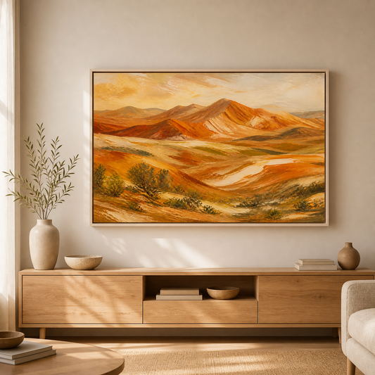 Amber Range birch floating frame landscape lifestyle view