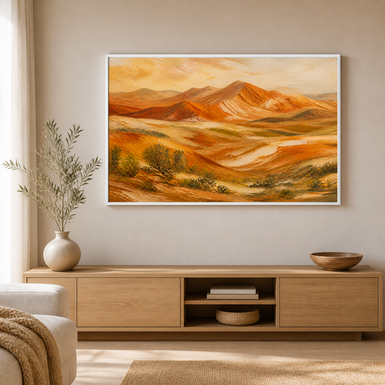Amber Range white floating frame landscape lifestyle view