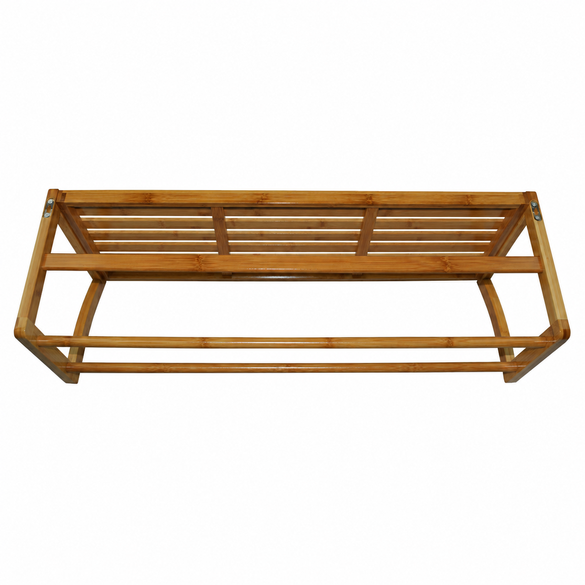 Wall-Mounted Premium Bamboo Towel Rack with Shelf