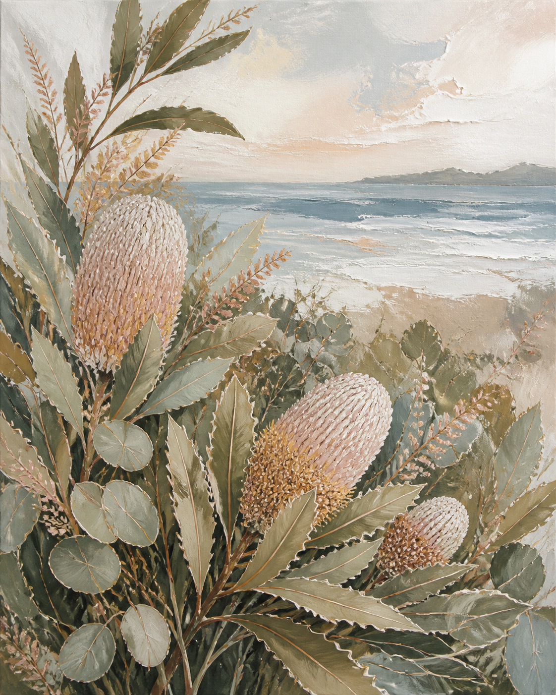 Banksia by the Bay coastal artwork detail