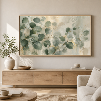 Botanical Drift birch floating frame landscape lifestyle view