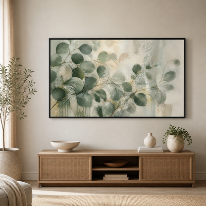 Botanical Drift black floating frame landscape lifestyle view