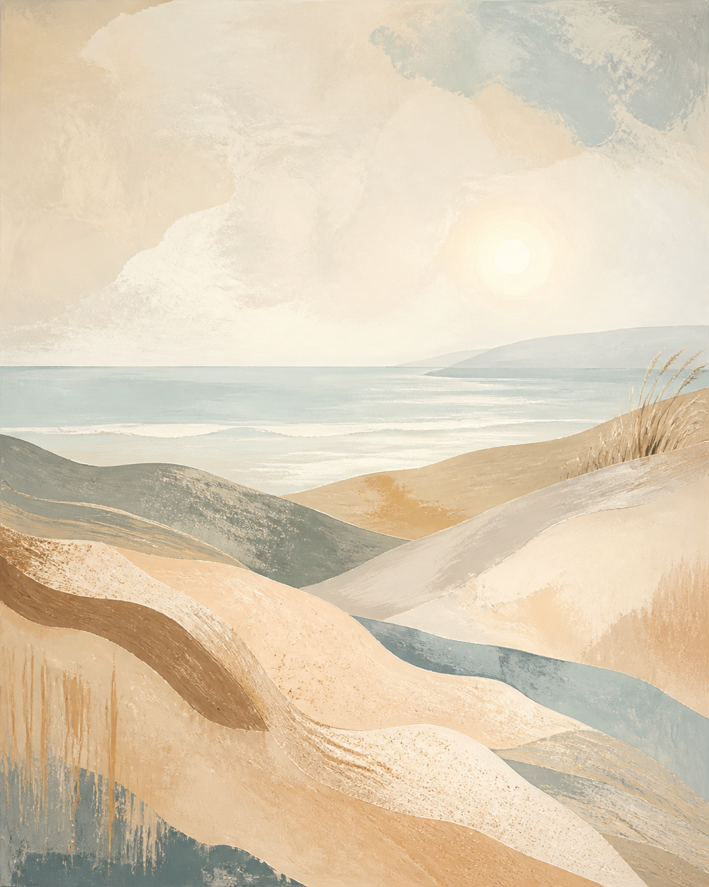 Coastal Drift artwork formatted for 40 by 50 centimetre canvas