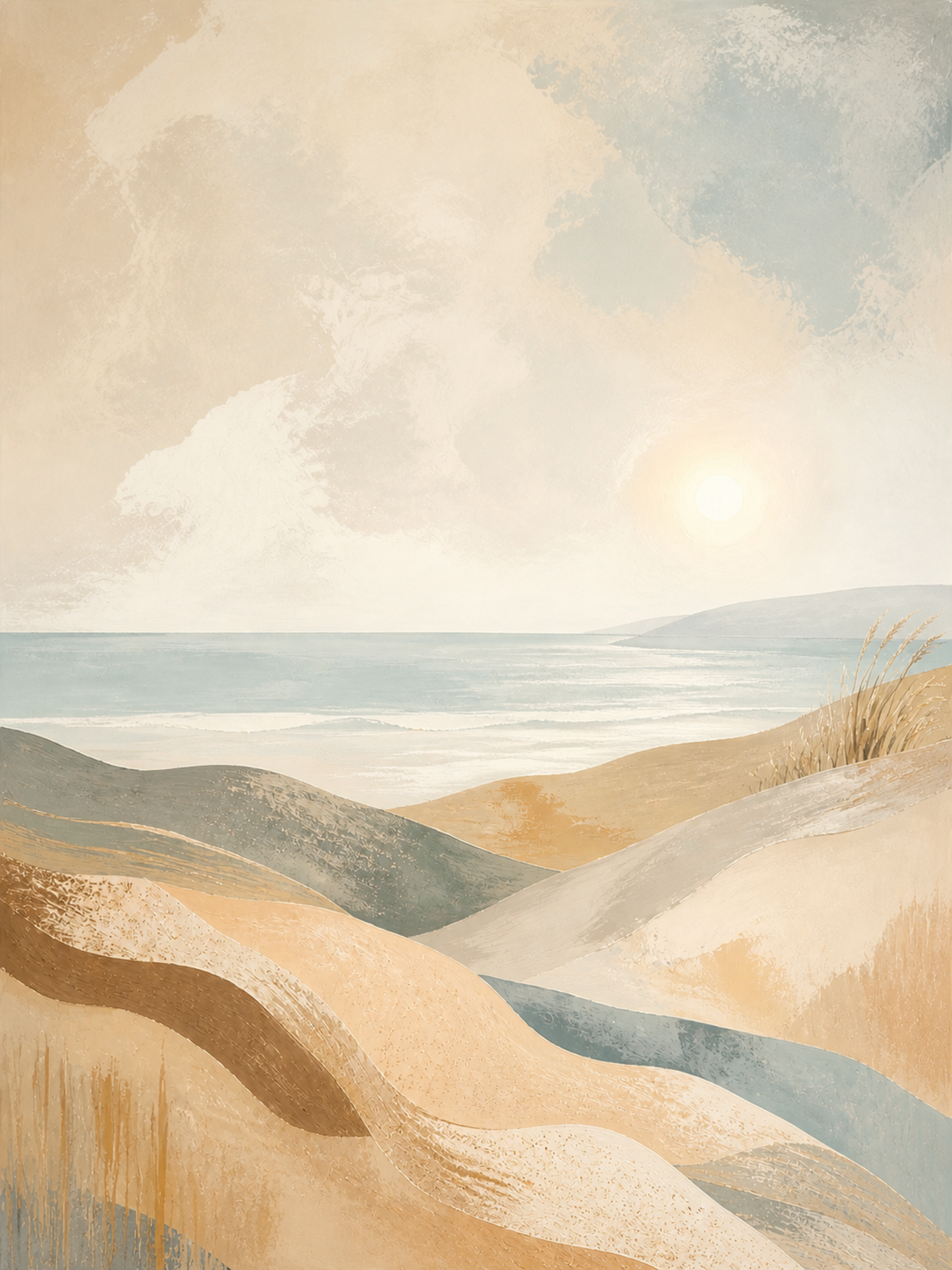 Coastal Drift artwork formatted for 60 by 80 centimetre canvas