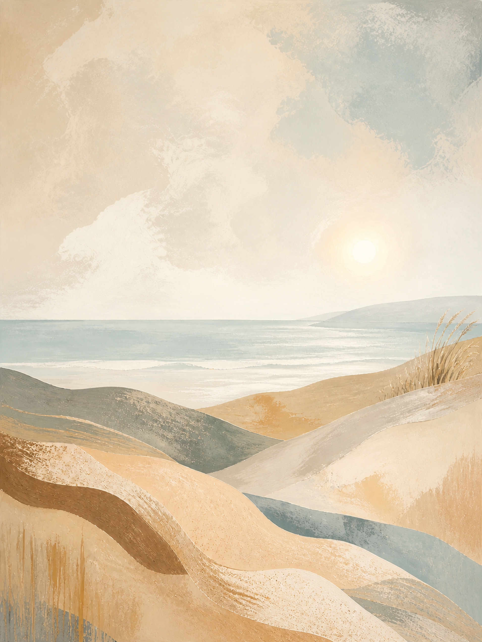 Coastal Drift artwork formatted for 60 by 80 centimetre canvas