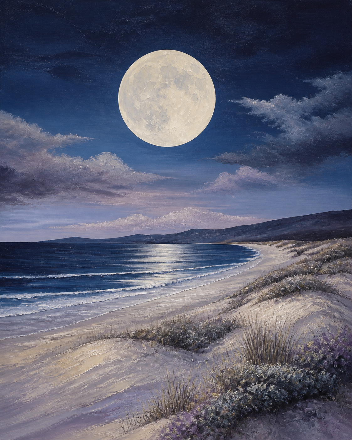 Coastal Moon coastal artwork detail