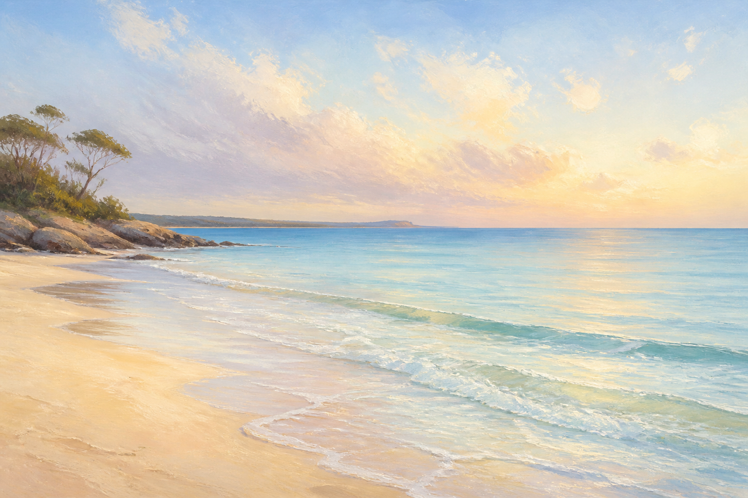 Coastal Morning horizontal landscape artwork
