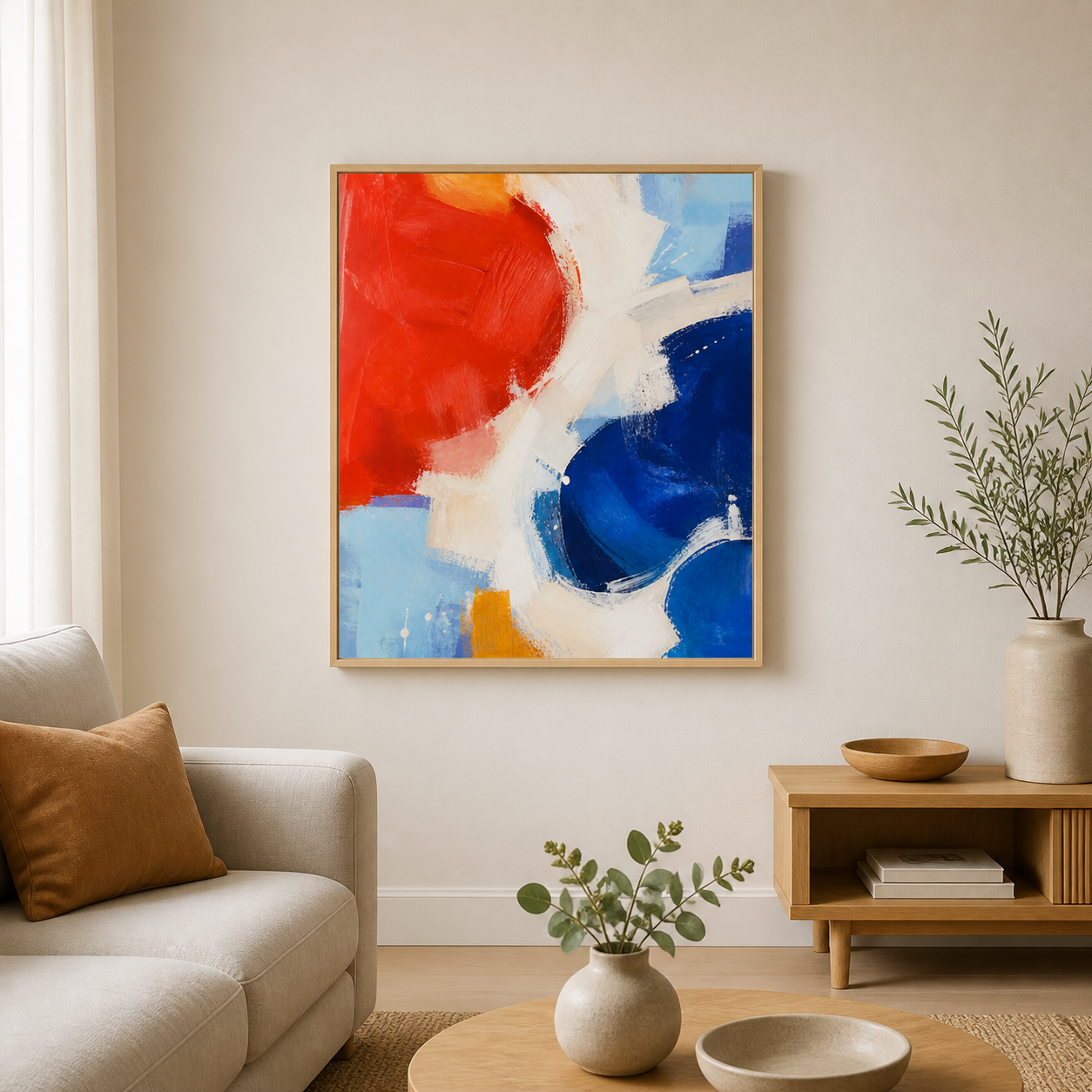 Colour Dialogue birch floating frame lifestyle view